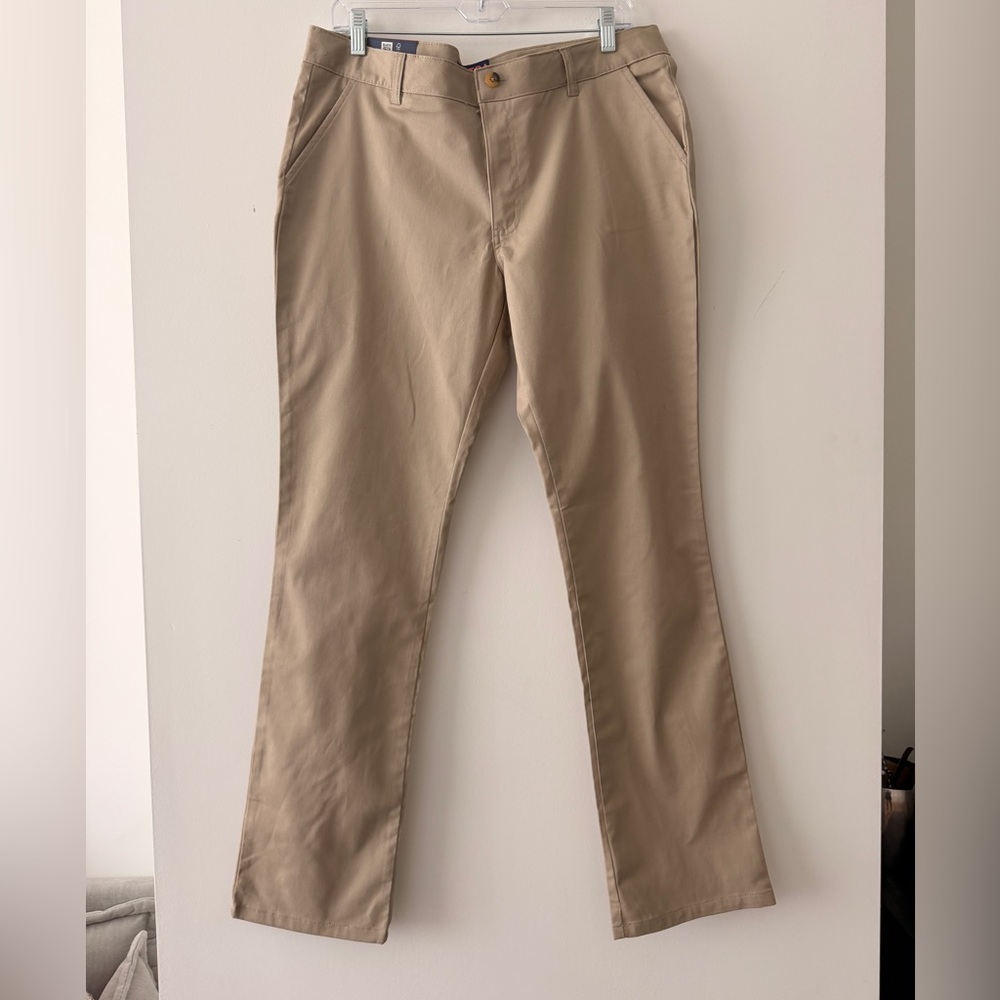 French Toast Women Twill Straight Leg‎ Pant Uniform Khaki Size 14 NWT